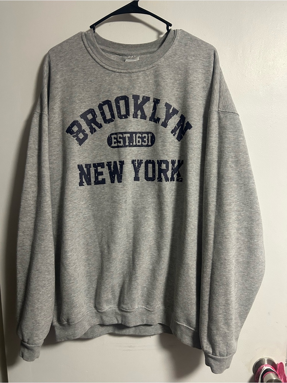 Brooklyn New York Grey Crewneck Sweatshirt
